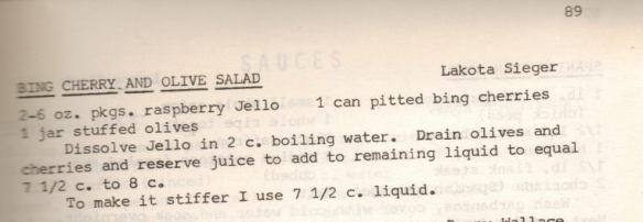 bing cherry and olive salad