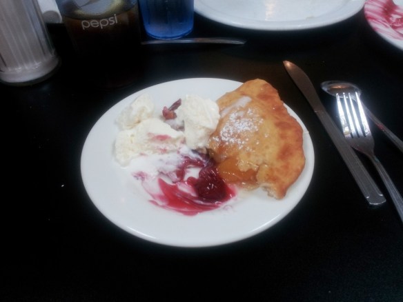 Fruit Stuffed Sopapilla, Home Plate, Fort Morgan, Colorado
